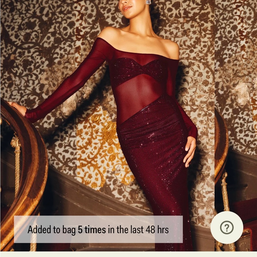 Beautiful Sold Out mahogany rhinestone dress